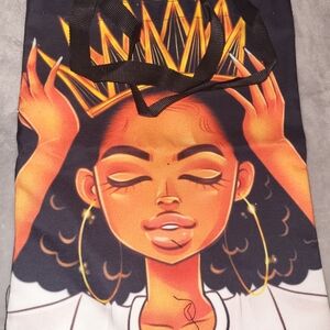 Artistic Tote Bag with Crown Design